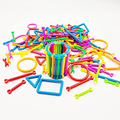 Image of AEXONIZ TOYS Smart Stick Building Blocks Toy Game Set for 3-8 Years Old Kids Boys & Girls,Multi Color,200+ Piece