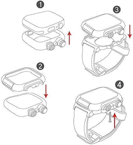 Miniatura 6 de Funda protectora resistente al agua para Apple Watch Series 6 Series 5 Series 4SE de 1.732 pulgadas, a prueba de golpes y polvo para las series
