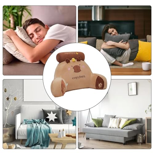 Oreiller Capybara avec bras : la solution pour lire assis confortablement