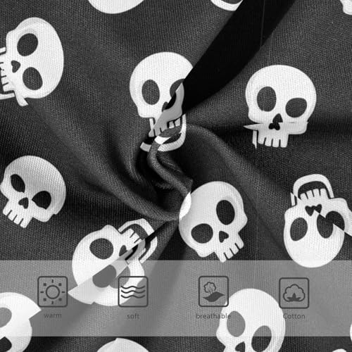 Toddlers Underwear Floral 2t Cotton Girl Panties Cute Animal Briefs Kids Undies Cartoon White Skulls Black Eye3