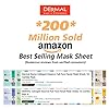 DERMAL 48 Combo Pack Collagen Essence Korean Face Mask - Hydrating and Soothing Facial Mask with Panthenol - Hypoallergenic Self Care Sheet Mask for All Skin Types - Natural Home Spa Treatment Mask