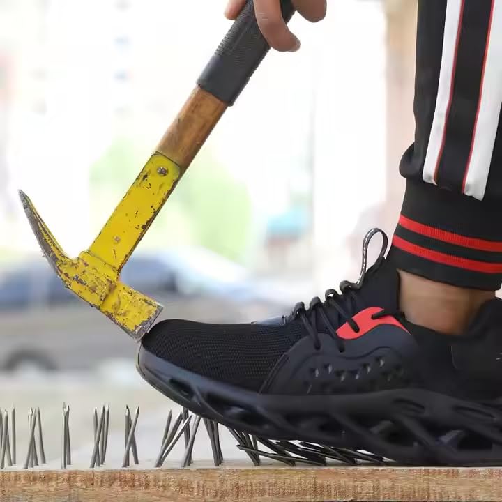 Steel-Toe Safety Shoes for Men and Women. Comfy, Durable, Lightweight, Industrial, Indestructible. Non-Slip, Safety Sneakers for The Warehouse Industry, Heavy Duty Work, and Construction.3