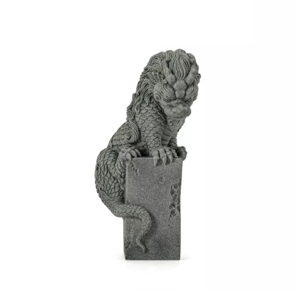 Panlong en pierre bleue TUSUOD : décor d'aquarium sculpté main pour bureau et thé