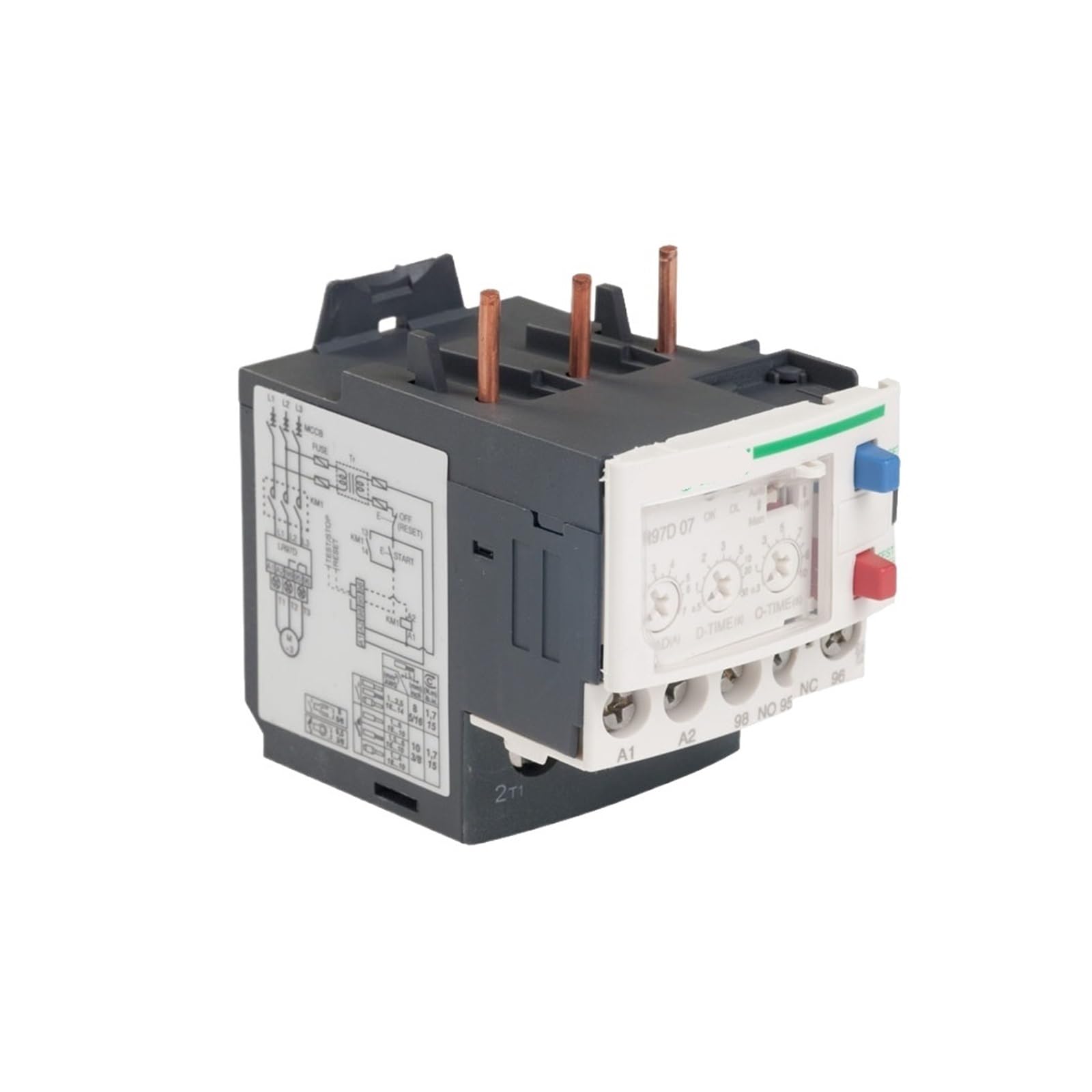 ZVQYSGIW LR97D07M7 electronic overload relay for motor 1.2-7A 200-240VAC