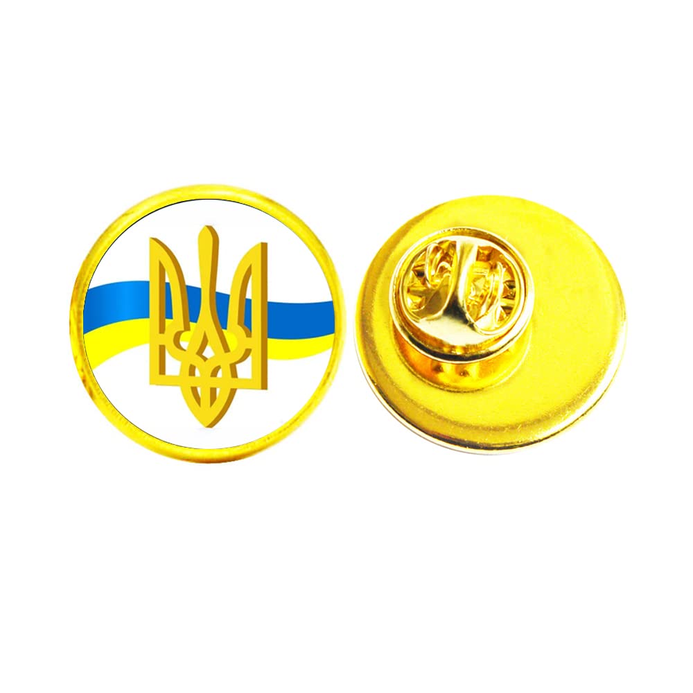 Botewo0lbei Trident Tryzub Jewellery,Ukrainian Trident Pin,Ukrainian Trident Brooch,Ukrainian Trident Jewellery ,Stand with Ukraine Brooch,Stand with Ukraine Pin, 2cm, dgrtgthytghth