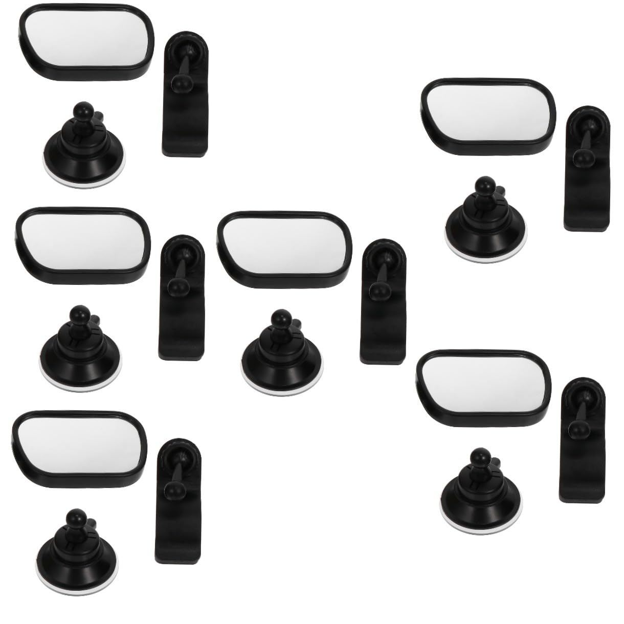 Yardwe 6 Ensembles Rétroviseur Voiture Incassable pour Siège Arrière Miroir Garçon Fille Sécurisé avec Fixation Clip Observation Garçon Fille et Durable Installation Facile