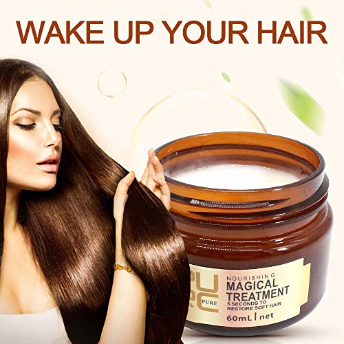 2 Pack Magical Hair Treatment Mask, Advanced Molecular Hair Roots Treatment Professtional Hair Conditioner, 5 Seconds To Restore Soft Hair, Instantly Service The Dry And Rough Hair Ends-60Ml (2Pcs) #TOP1