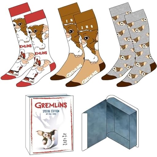 Pack 3 Calcetines infantiles con diseño de Gremlins – Comodidad y estilo para niños con su personaje favorito | Ya disponible en tu tienda friki favorita! En mundofriki.es!