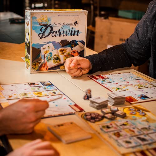 In the Footsteps of Darwin - Tile Laying Euro Style Board Game, Green, 25 cm x 25 cm x 0.1 cm - Image 2
