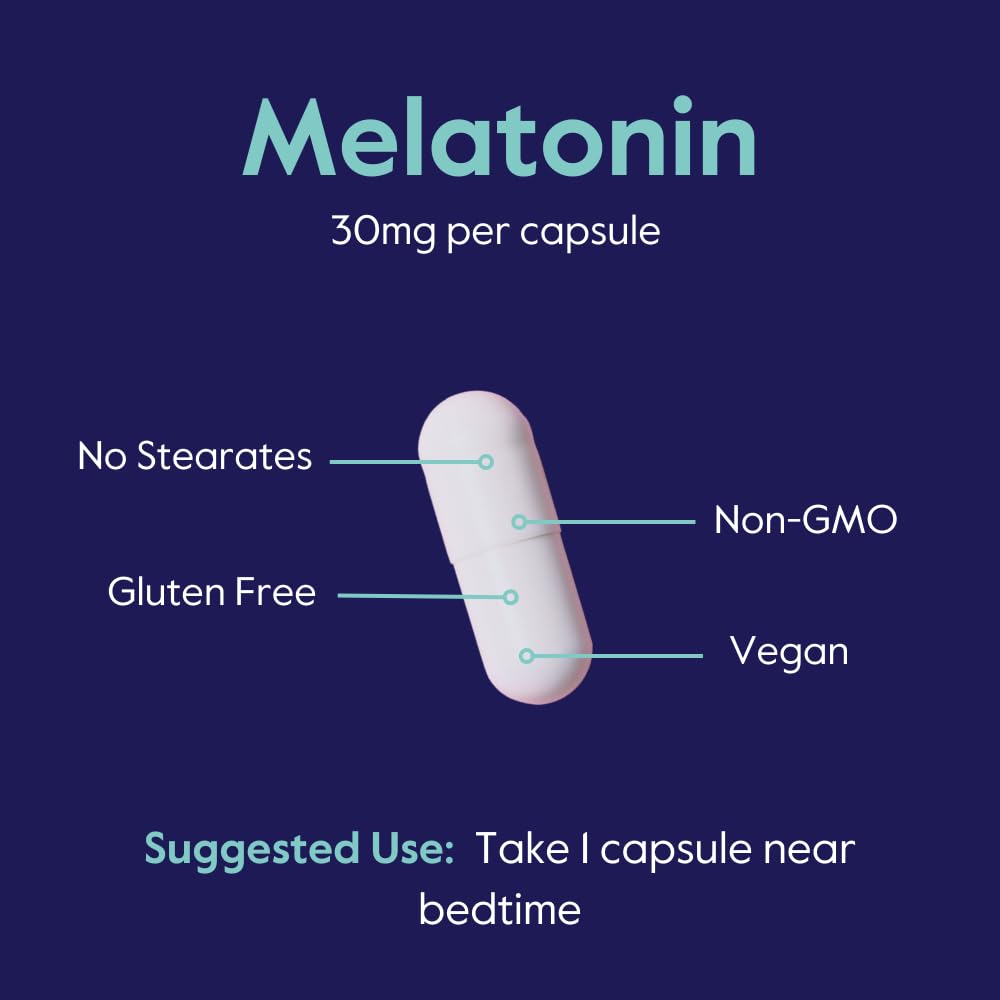 BESTVITE Melatonin 30mg (120 Veg Caps) - High Dose Melatonin — Amazon image 5