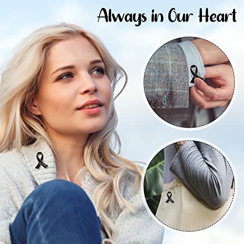 Image of Unittype 60 Set Funeral Ribbon Pins Awareness Lapel Pin