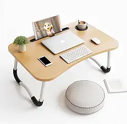 Mesa para Notebook Portátil Dobrável – Mesinha Multiuso para Cama e Sofá, Suporte Ergonômico para Notebook, Tablet e Leitura, Escrivaninha Retrátil | Premium InoVibes