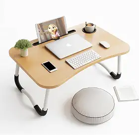 Mesa para Notebook Portátil Dobrável – Mesinha Multiuso para Cama e Sofá, Suporte Ergonômico para Notebook, Tablet e Leitura, Escrivaninha Retrátil | Premium InoVibes
