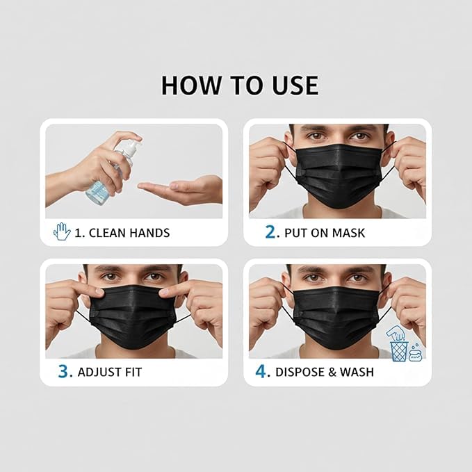Image of Reusable Surgical Style Face Mask | Breathable & Comfortable | ISO Certified Protection for Dust & Pollution