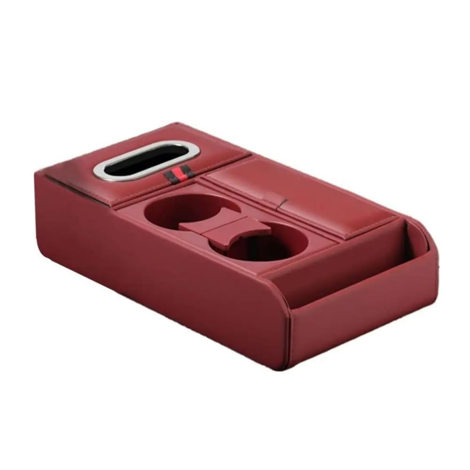 Organizer per Bracciolo Auto per Seat Toledo 1991–2009, Scatola Portaoggetti, Multiuso Tappetino per Bracciolo Auto, Accessori Interni Auto, Organizer Consolle,D Red