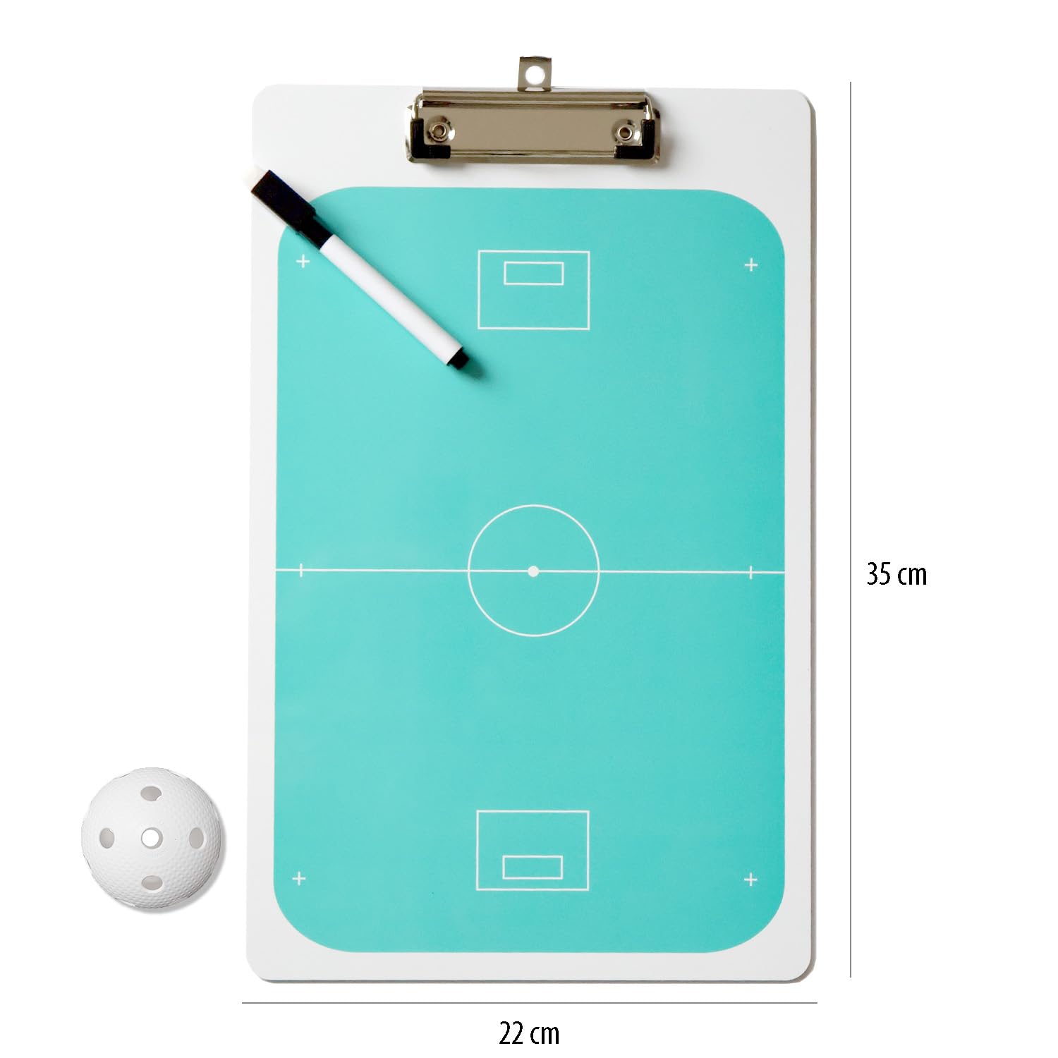 HALE | Floorball Unihockey Tavola tattica Allenatore con morsetto e penna, 35 x 22 cm