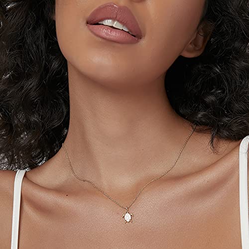 Lit Wall Gold Pendant Necklace for Women 18K Gold Plated Dainty Gold Necklace for Women, Jewelry Gift for Her2