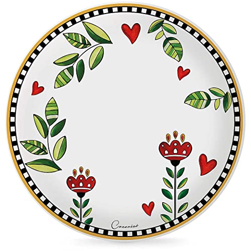 Egan Set di Piatti Collezione Cocoricò. Oggetto Realizzato in Porcellana di Colore Giallo. Dimensioni: 27 cm. La referenza è 228003.