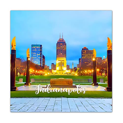 Skyline Indianapolis en bois pour habiller un mur vide avec style