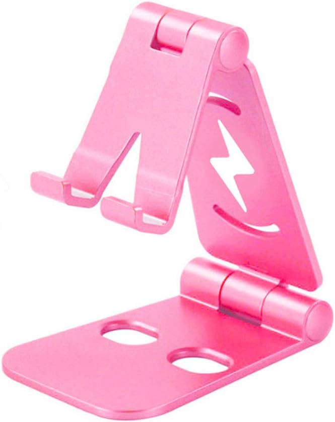 Gankmachine Foldable Desktop Phone Holder Cellphone Stand Portable Folding Mobile holder phone Phone Adjustable Stand, Red
