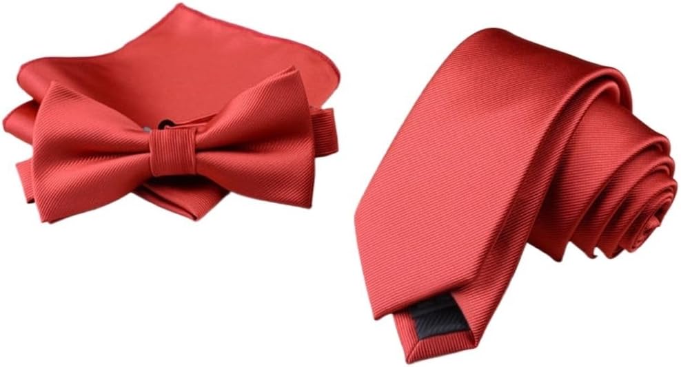 FMURY Casual Tie Tie Pocket Towel Suit Tie Male Groom Wedding Korean Version Send Boys Fashion(Gray)