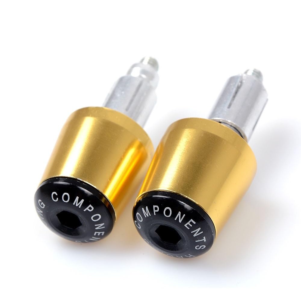 SCUUBE Tappo Manubrio per Kawasaki Ninja Zx6r Zx9r Zx12r Z800 Z1000 Z750 Z250 ER6N/F 7/8 ''22 Mm CNC Moto Manubrio Contrappeso Manopole estremità (Colore : Oro)