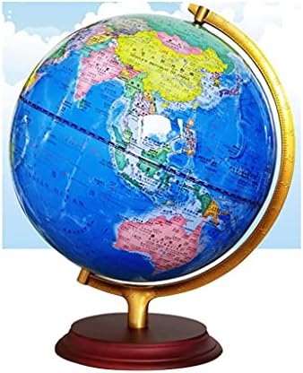 SHIJIANX Globe for Studying Instructional World Globe with Wooden Stand Blue Ocean 12.5″ Globe of The World Geographic World Globe for Children and Grownup World Globe (Shade : 23 cm)