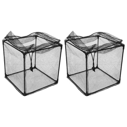 Gatuida Cajas de Filtro para Estanque 2 Piezas Rejilla Negra Antiobstrucción para Bomba de Agua Malla Fina para Filtro de Pecera Bolsa Barrera Compatible con Sistemas Generales de