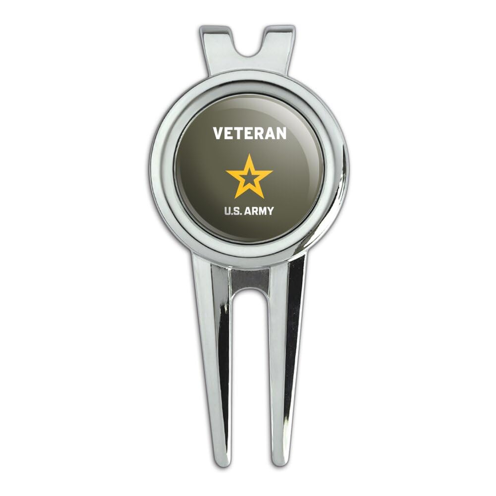 GRAPHICS & MORE U.S. Army Veteran Logo Golf Divot Repair Tool and Ball Marker