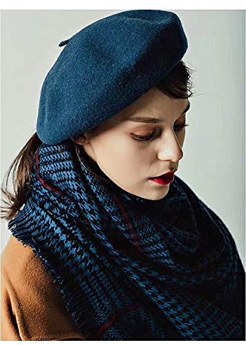 Image of Klong Women Wool Beret Hat French Style Solid Color