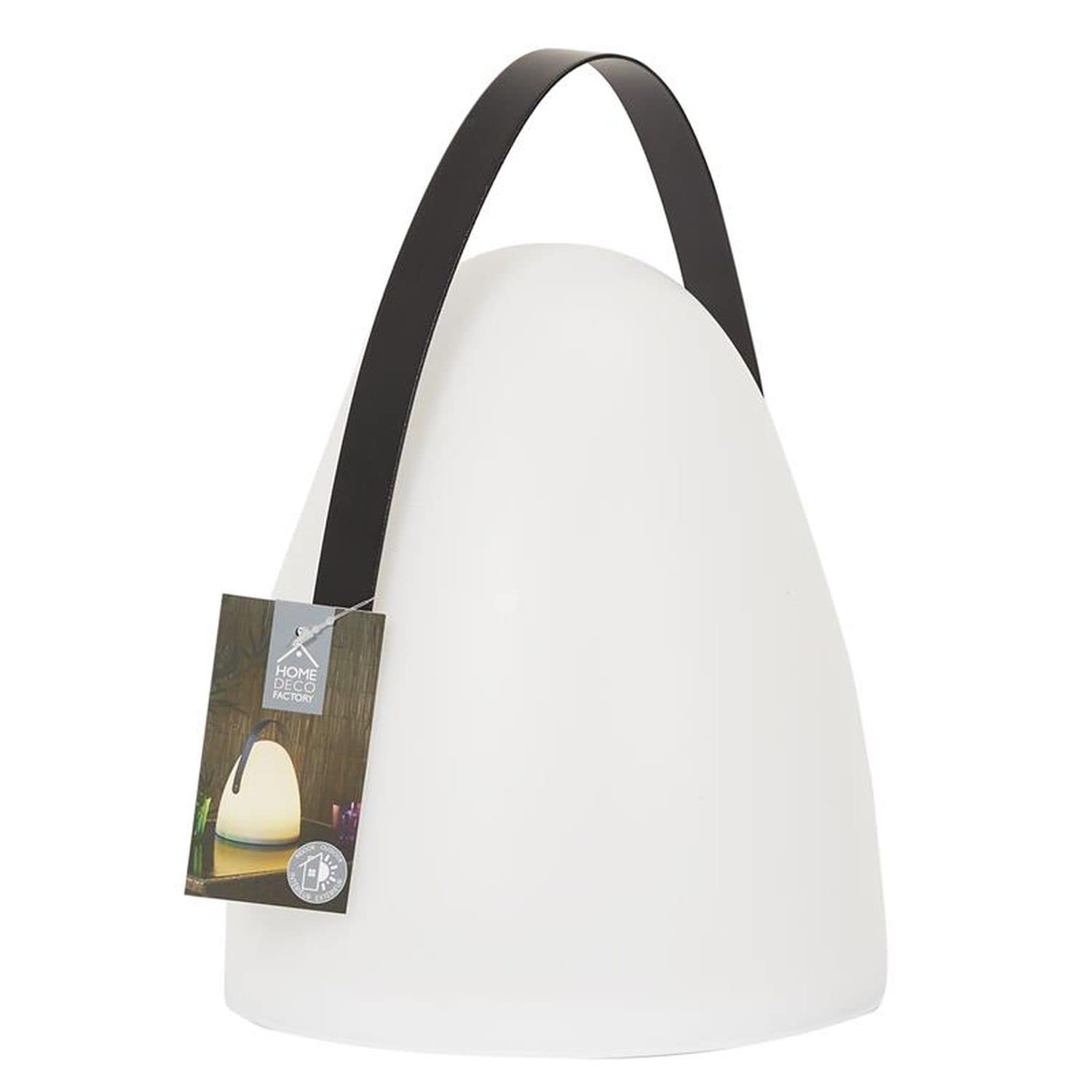 Lampe d'extérieur à Poser avec poignée 30 cm Blanc Noir