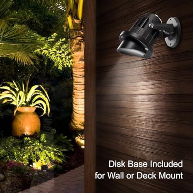 GBS9809 LED Spotlights, 9W 120V Line Voltage, 5000K Daylight, with Metal Ground Stake, Outdoor Flag Light, Landscape Spotlight, Corded Plug, Not Dimmable