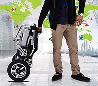 Rubicon Lightweight (Net Weight 40lbs) Foldable Electric Wheelchair, Compact Power Wheelchair, Portable Folding Carry Wheelchairs (Detachable Battery))