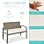 Best Choice Products Outdoor Bench 2-Person Wicker Garden Patio Benches Seating Furniture for Backyard, Porch w/Seat Cushion, 700lb Capacity - White Sand/Taupe