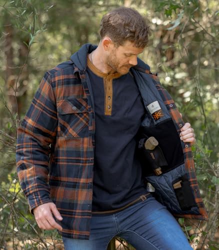 Image of Legendary Whitetails Men's Ccw Hooded Flannel Shirt Jacket Quilted Shacket