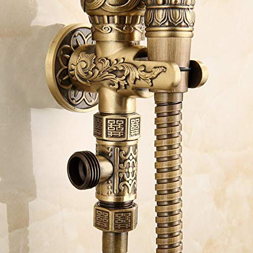 Kit bidet de toilette en bronze antique avec douchette laiton