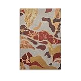 Aborigine-Punkte, abstrakt, trendig, bunt, Boho-Wandkunst, Gemälde, Leinwanddrucke, Poster, Kunstwerk für Wohnzimmer, Schlafzimmer, Badezimmer, Büro, Heimdekoration, 30 x 45 cm