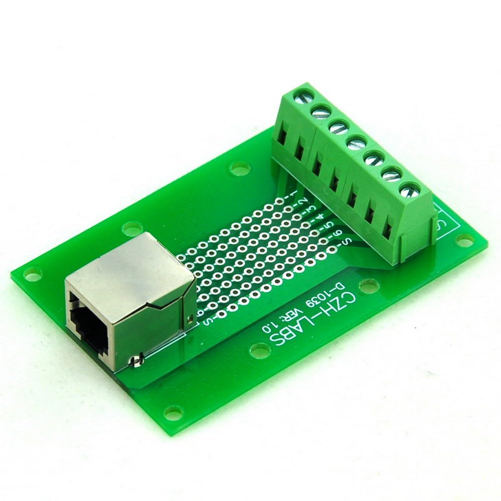 Electronics-Salon RJ11/RJ12 6P6C Right Angle Jack Breakout Board