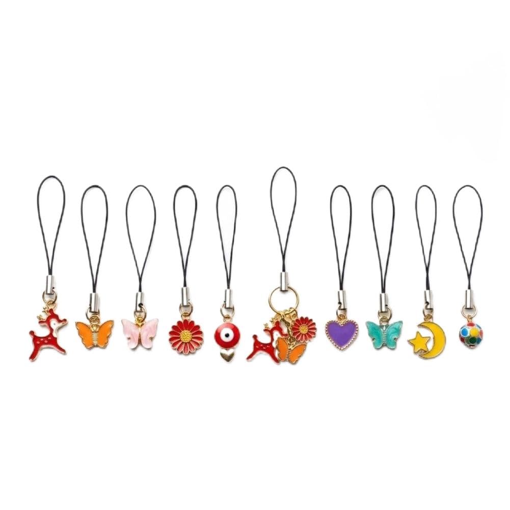 Mini Mobile Charms for Phone Cases – Cute Decorative Phone Strap Accessories (Pack of 10) for Phone Covers, AirPods Cases, Keys, Bags & Zippers (Random Designs Only)-image-28