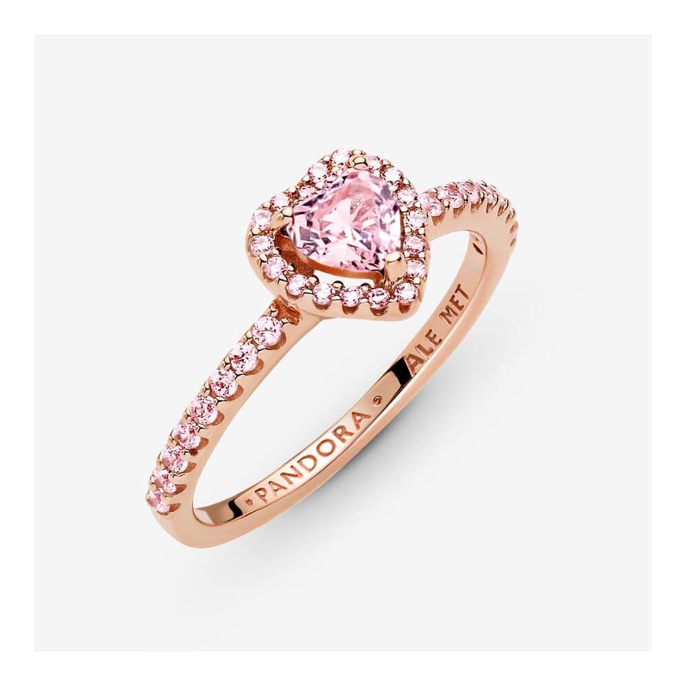 PANDORA Sparkling Heart Ring 14k Rose Gold-Plated Chile Ubuy