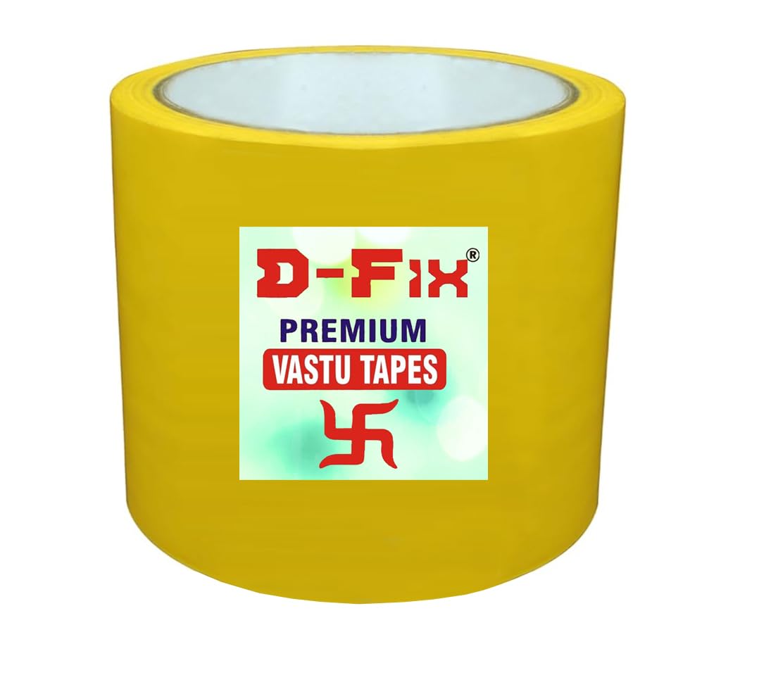 D-fix® BOPP Vastu Color Floor Tapes - 20 Meters Approx in Length 96MM / 04" Width - 1 Roll Per Pack - Vastu Dosh Remedy/Vastu Correction for WC Toilet and Entrance -Yellow (B0D1NC4QBB) Amazon Price History, Amazon Price Tracker