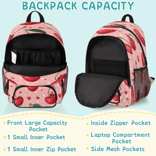 Cherry Laptop Backpack for Women Men, 18.3 Inch Large Computer Backpacks Fashion Teacher Nurse Bag Casual Daypack for Work Travel2
