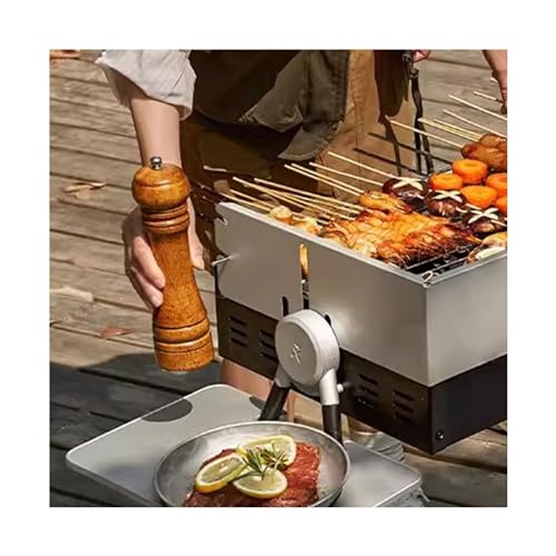 Parrilla portátil de acero espesado y patas plegables para exteriores 7