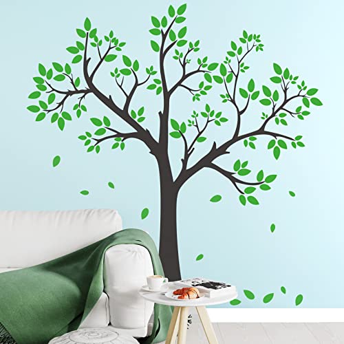 Vinilo decorativo 3D árbol verde hojas para pared miniatura 7
