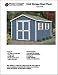12' x 8' Classic Gable Storage Shed Project Plans -Design #21208