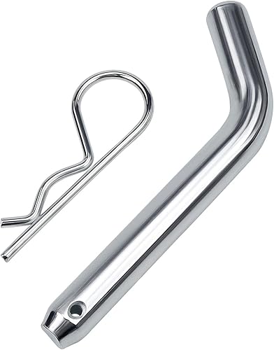 Cenipar Pasador de enganche de remolque y clip con cabeza ranurada, 58 pulgadas de diámetro, se adapta a receptor de 2 o 2-12 pulgadas