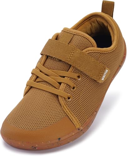 Image of WHITIN Little /Big Kid Barefoot Shoes | Boys /Girls Lace-up Minimalist Sneakers | Wide Toe Box | Natural Flexible Fit