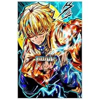 NebulaNova Anime Canvas Demon Poster Zenitsu Slayer Impresión de