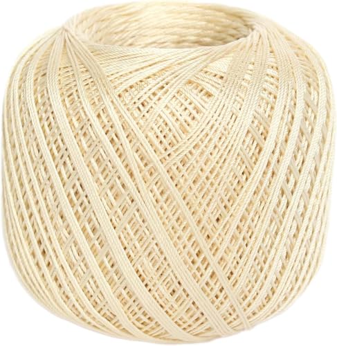 Olympus Col. 808 Cream Series 50g Emmy Grande Lace Yarn, Approx. 66.8 ft (218 m), 3 Ball Set