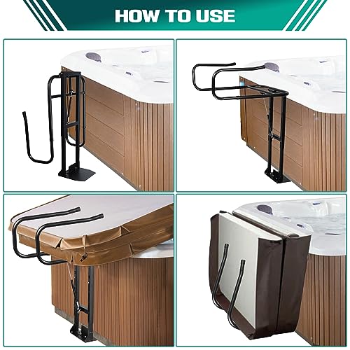 Tocretoare CK00066-70-NEW Hot Tub Cover Lift, Spa Cover Lifts Heavy Duty Cover Hydraulic Lifter Universal Assist Hot Tub Cover Lifter Removal System Reinforced Brackets Easy Assemble Fits Various Spas & Hot Tubs thumb #3